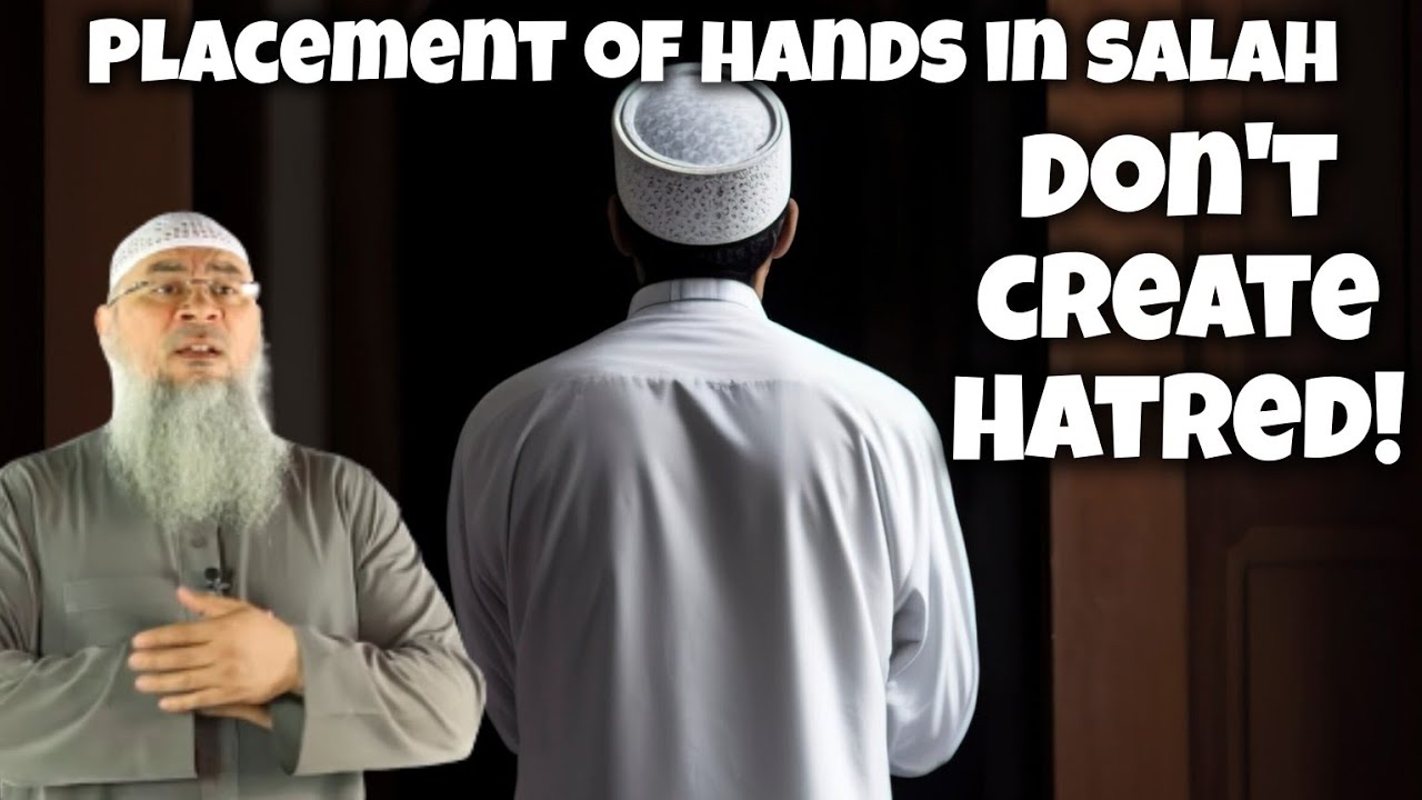 Where should we keep our hands in prayer (Don't create hatred among each other) 