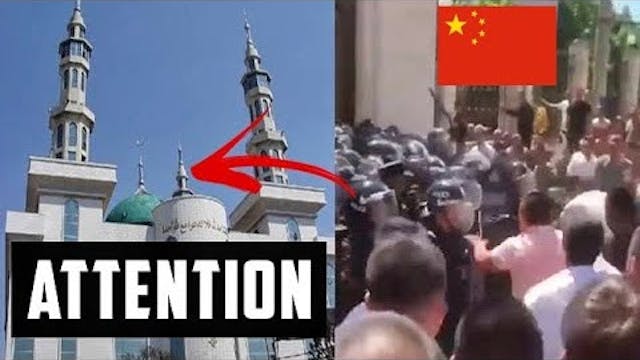 CHINESE POLICE WENT TO ISLAMIC MOSQUE...