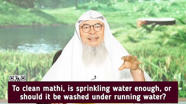 To Clean Mathi Is Sprinkling Water Su...
