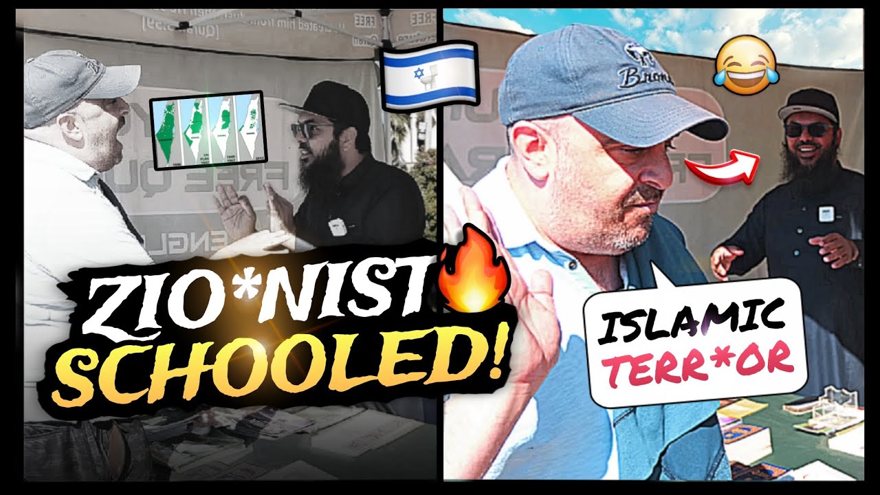 Iranian Zionist gets put in his place by Muslim [RUNS AWAY]