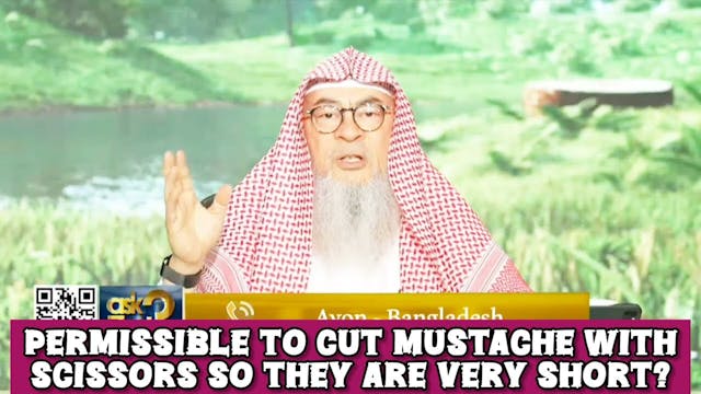 Is it permissible to cut mustache wit...