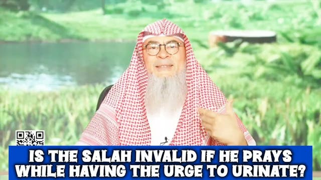 Is prayer invalid if he prays while h...