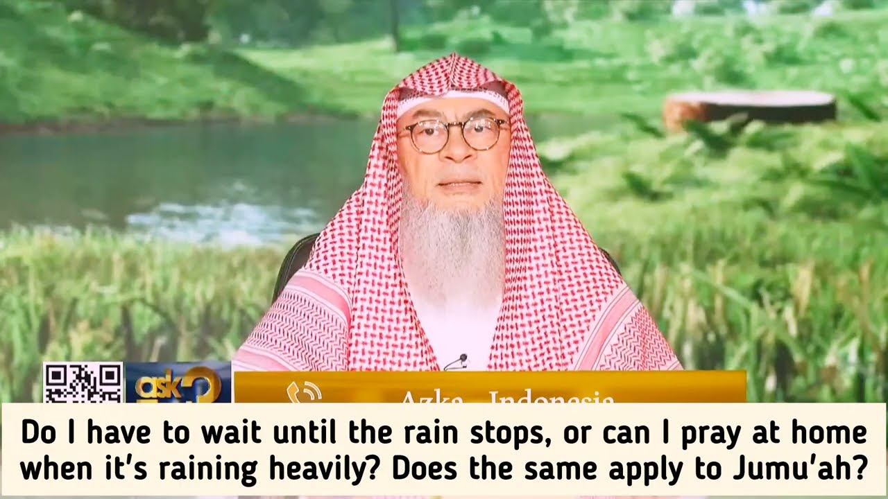 Do I Wait Until Rain Stops To Go To Masjid Or I Can Pray Home What About Friday?