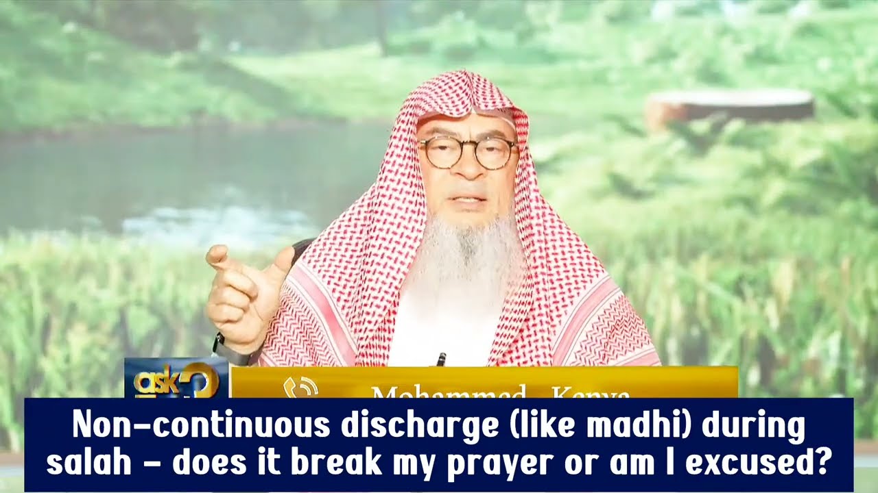 Non Continuous Discharge During Salah, Does It Break My Salah Or Am I Mazoor?