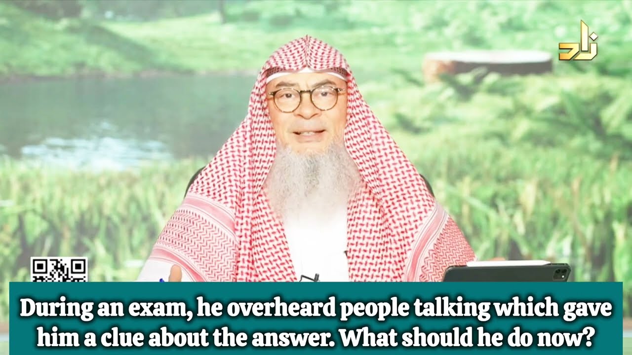 During exam if I overheard students telling answers & if I write it, am I sinful