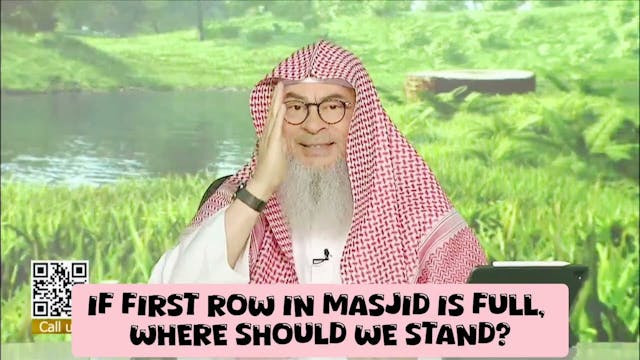 If first row in masjid is full, where...