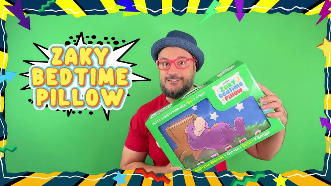 Subi Unboxes the NEW Zaky Bedtime Pillow!  Light, Songs & Qur’an