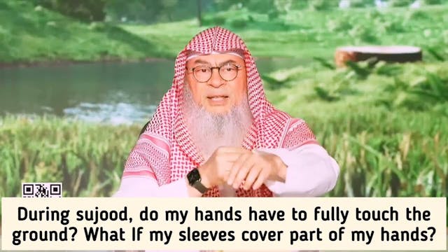 In Sujood, Sleeves Cover Part Of Hand...