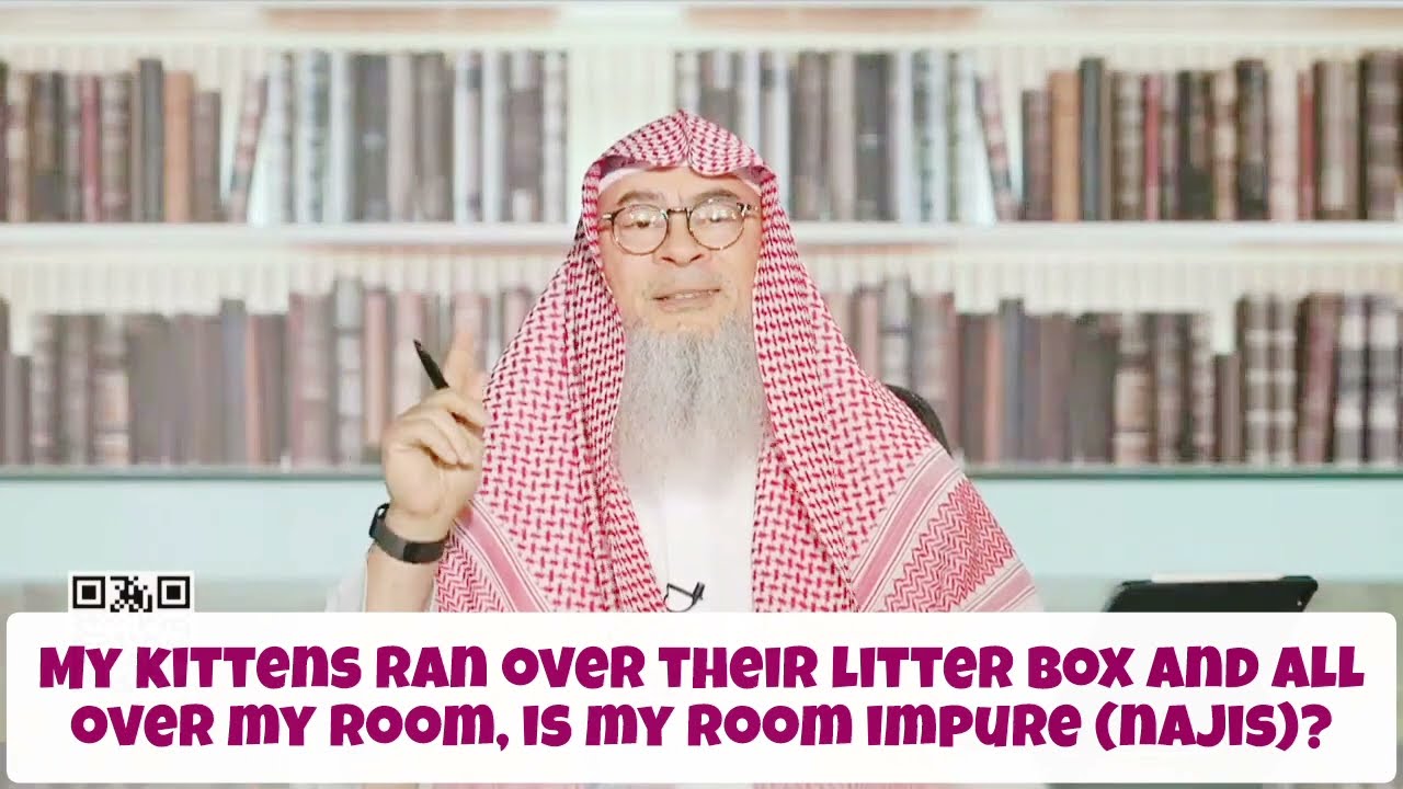 My kittens ran over their litter box & all over my room, is my room najis