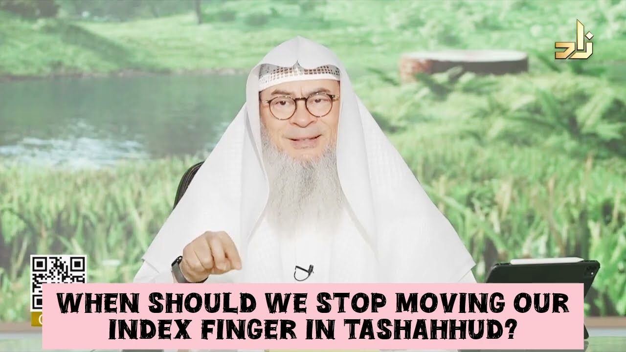 When should we stop moving our index finger in tashahud