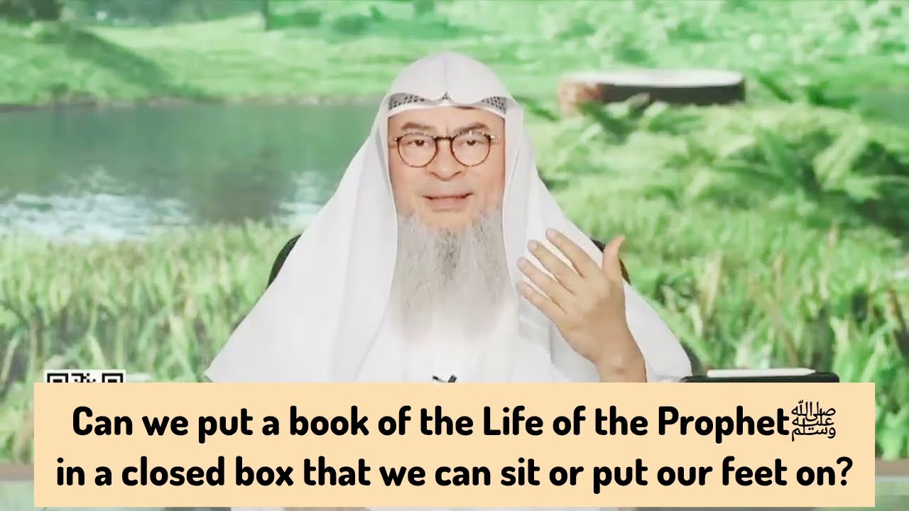 Can we put an Islamic book in a closed box that we can sit on or put our feet on