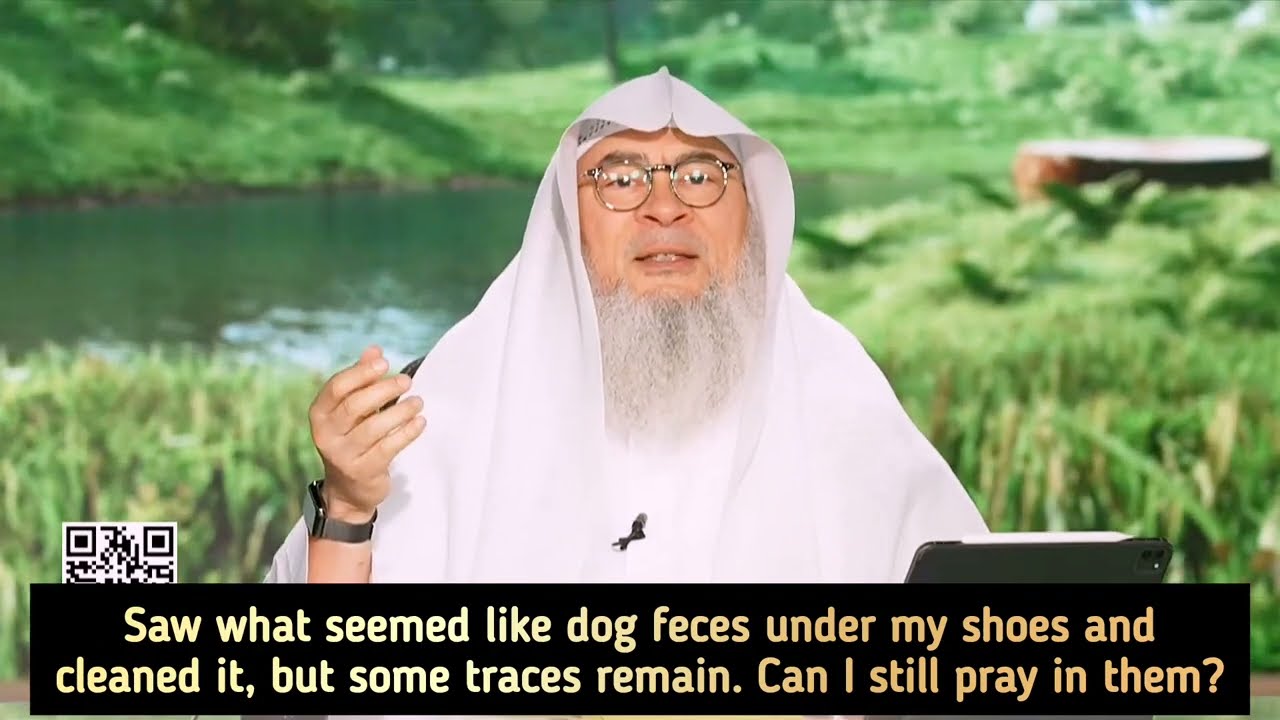 Dog Feces Under My Shoes, Cleaned But Some Traces Remain, Can I Pray In Them?