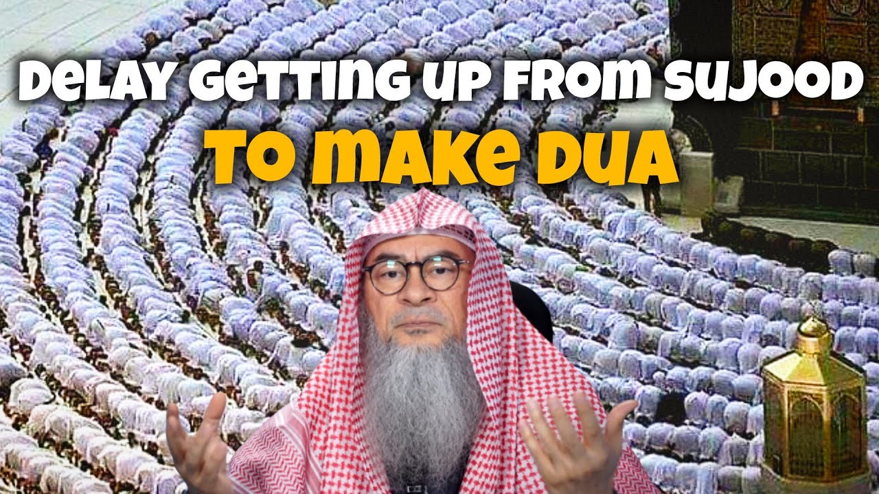 Can I delay getting up from sujood to make dua while praying behind the imam 