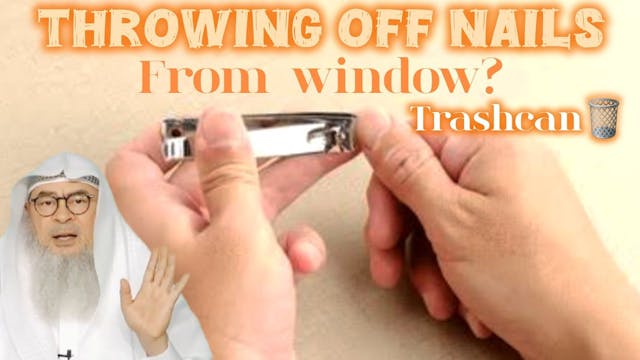 Disposing off one's nails from window...