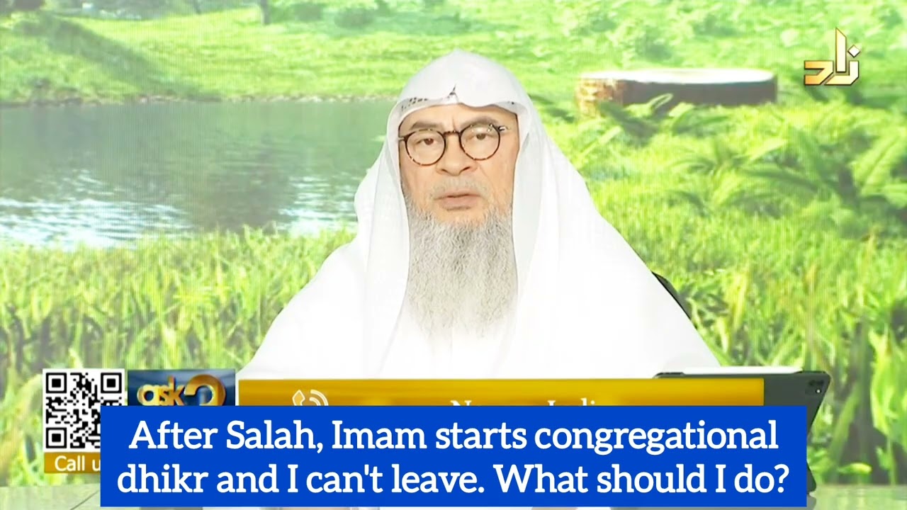 After salah, Imam starts congregational dhikr & I can't leave, what to do 