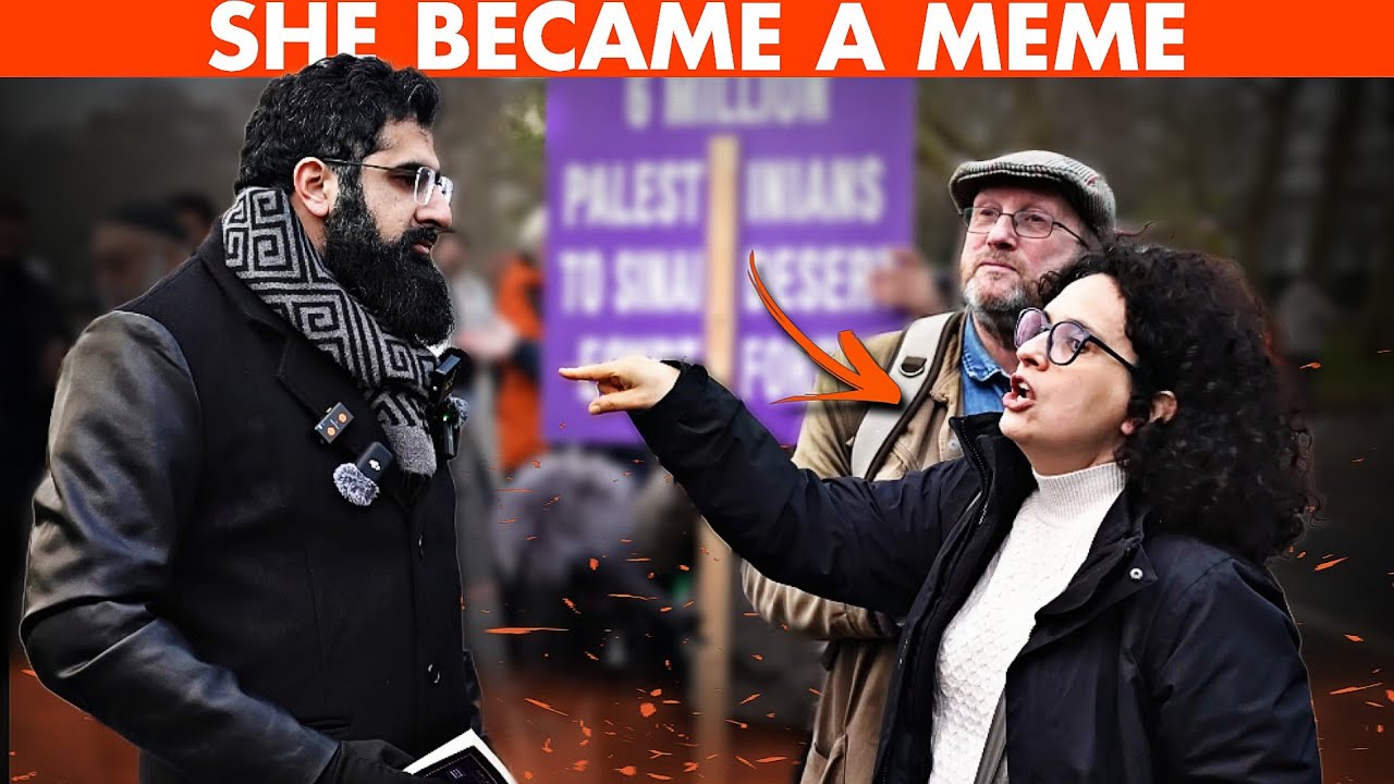 Vicious Pro-Israel Lady Unmasked & She Lost It