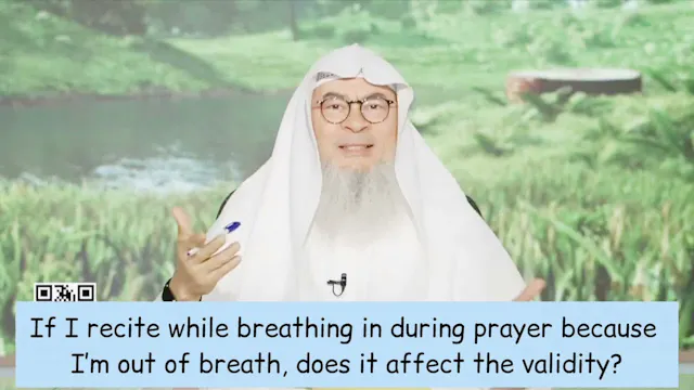 Does breathing in & out while recitin...