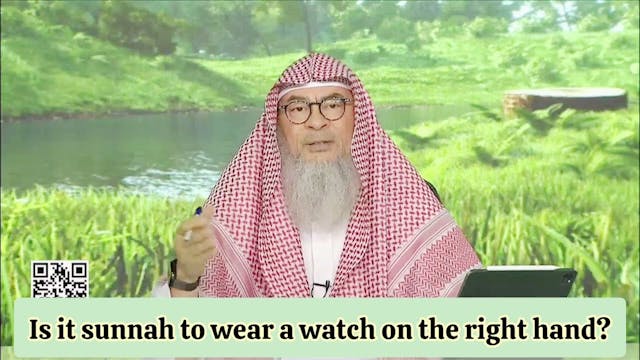 Is it sunnah to wear the watch on the...