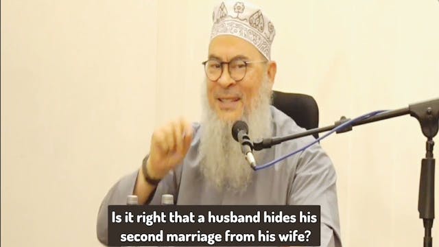 Is it right that a husband hides his ...