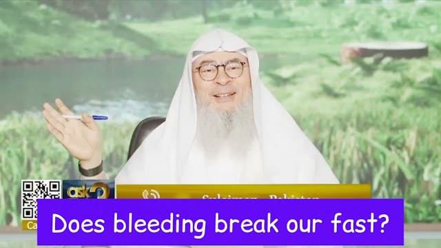 Does bleeding break our fast?