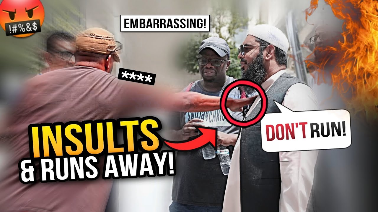 "HEY DON'T RUN!" - Christian Insults ALLAH & Prophet