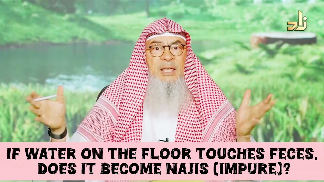 If Water On Floor Touches Cat Feces Or Human Najasa, Does It Become Impure?