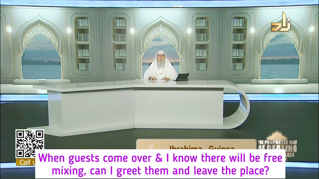 guests come over & there will be free mixing, can I greet non mahrams & leave