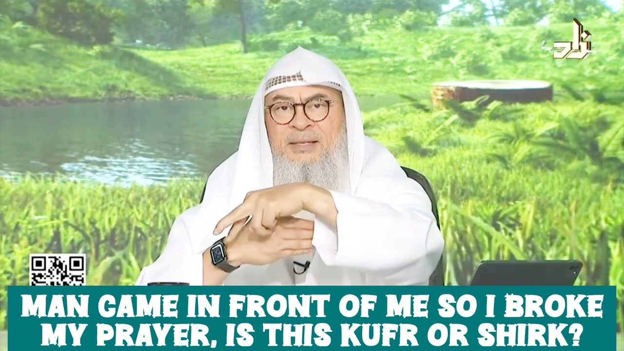 Man came in front of me so I broke my prayer, is this shirk or kufr 