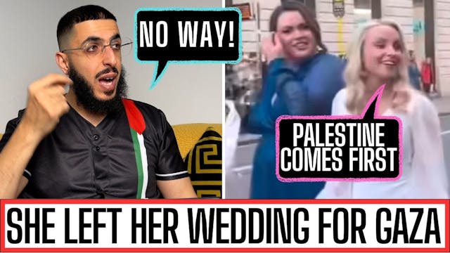 BRIDE LEAVES WEDDING FOR PALESTINE