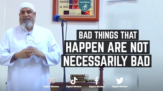 Bad things that happen are not necess...