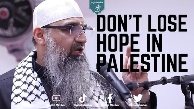 Don't lose hope in Palestine