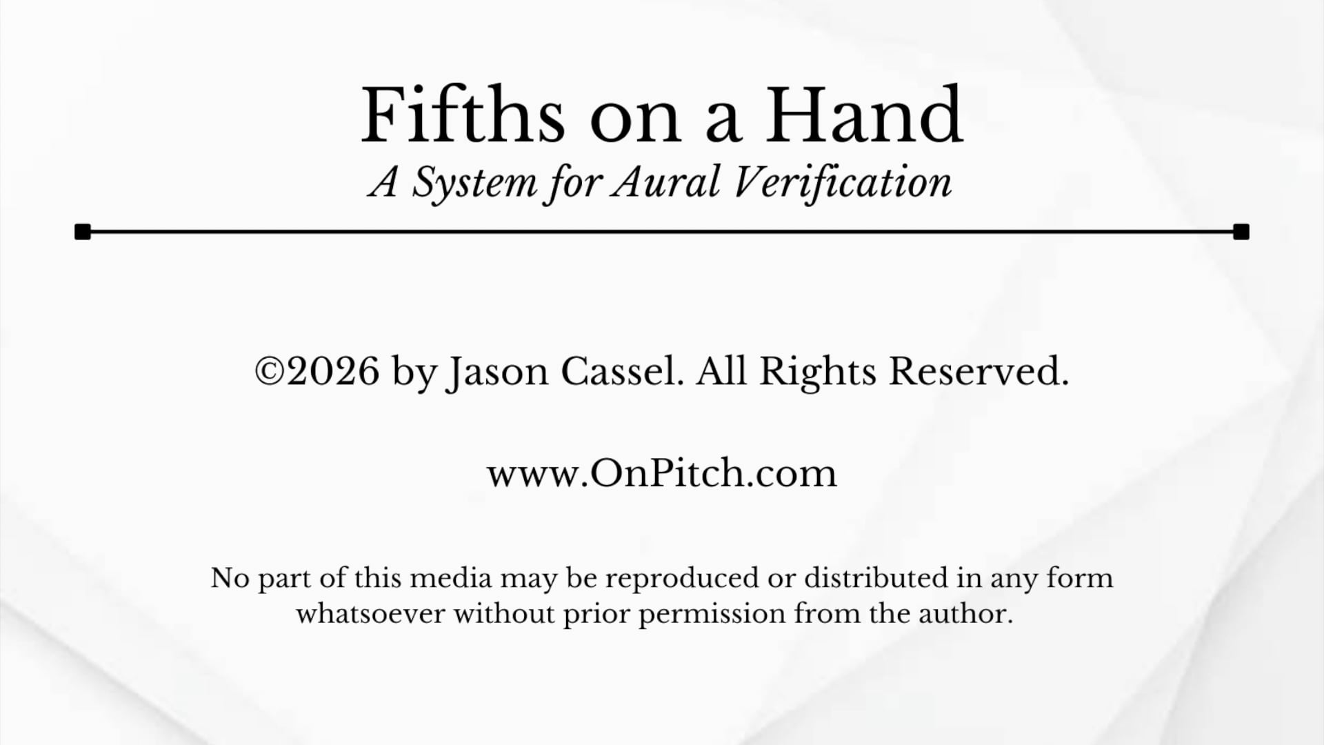 Fifths on a Hand: A System for Aural Verification