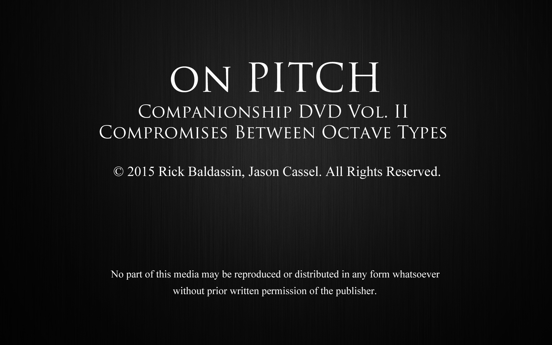 Volume II: Compromises Between Octave Type