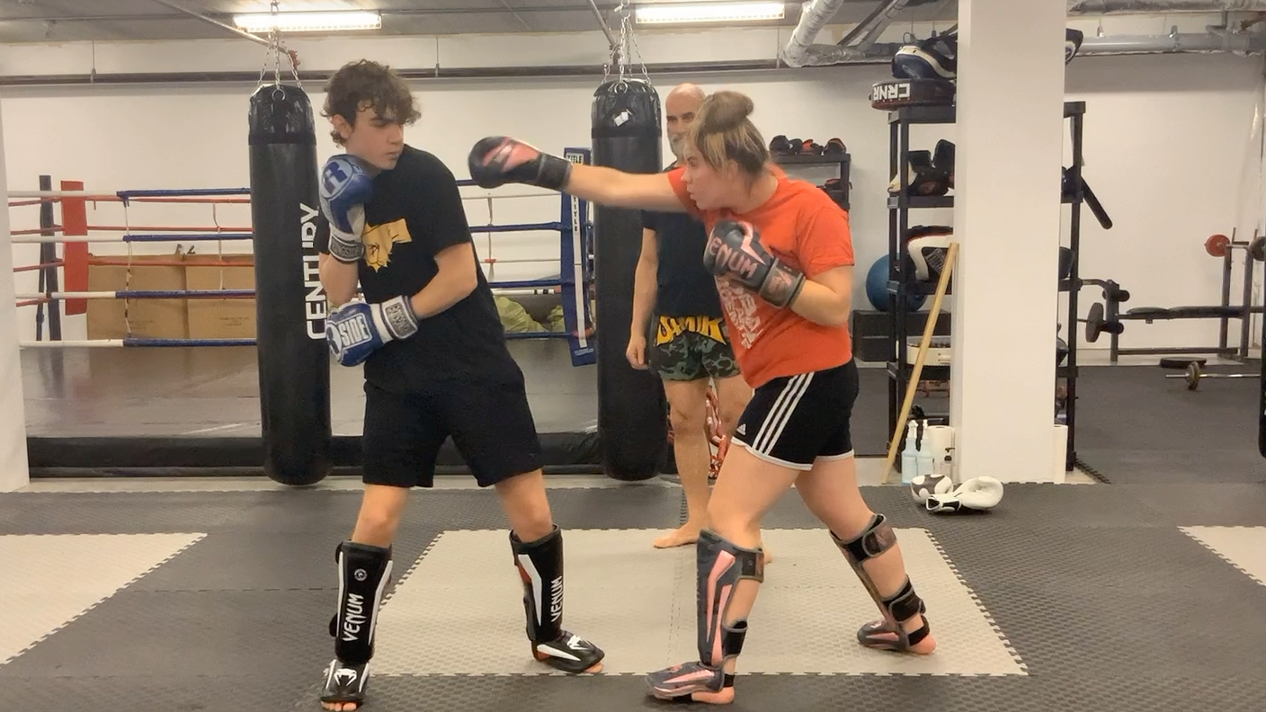 Muay Thai White Shorts Stripe 3 Lesson 6 Progressive Sparring (lesson 1-5)