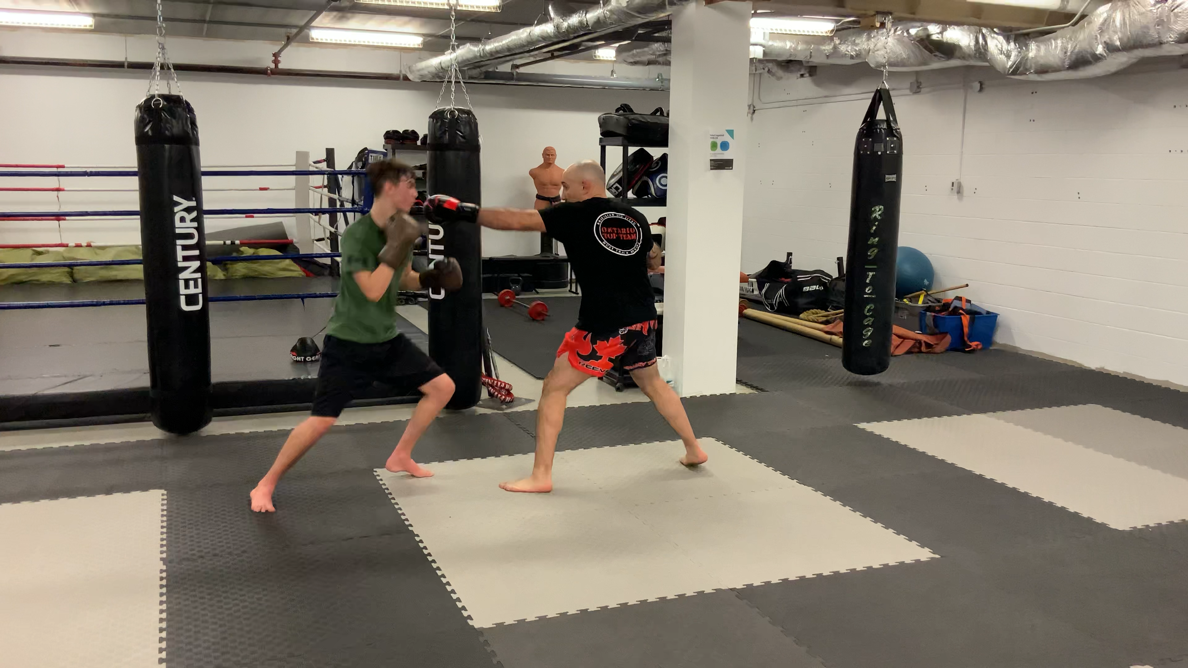 Muay Thai White Shorts Stripe 4:Lesson 6 Five Beat sparring Drill