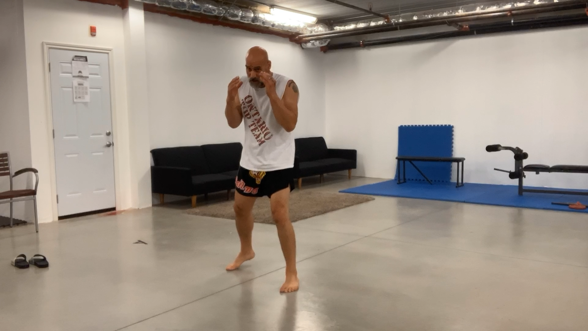 Muay Thai White Shorts Stripe Syllabus