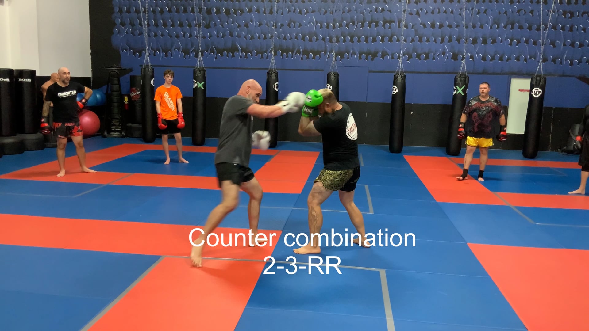 Counter specific combination sparring