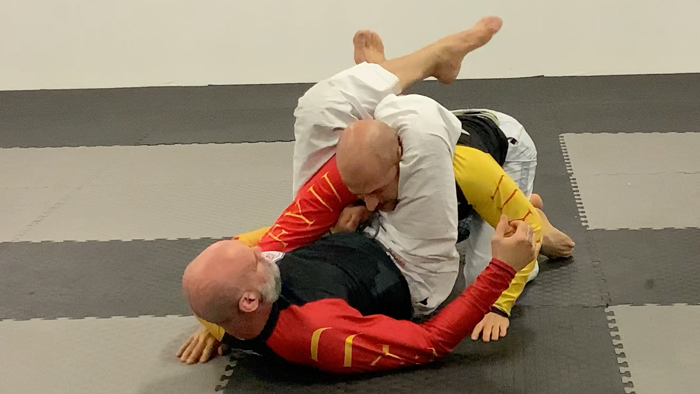 BJJ 201:Half Guard Submission Flipper Kick Triangle Choke