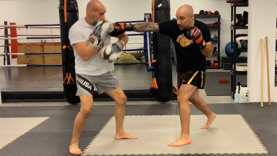 Muay Thai White Shorts Stripe 3:Lesson 5-Roll Off