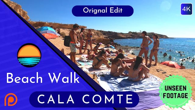 Cala Comte, Beach Walk New Unseen Footage From 2022.mp4