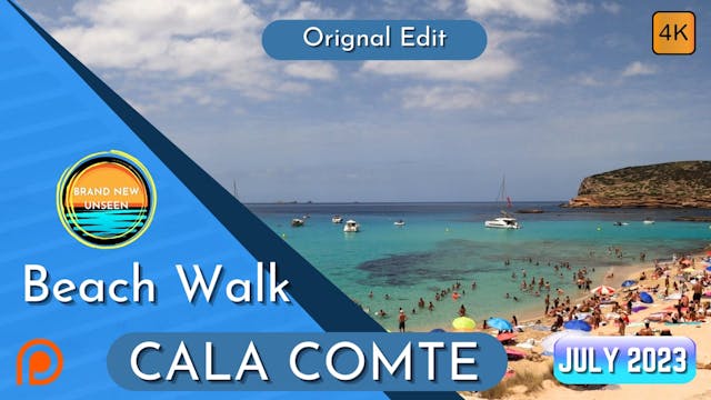 Cala Comte July 2023 Beach Walk Patreon 4K