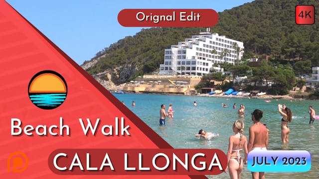 Cala Llonga in July, Beach Walk Patreon 4K