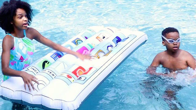 Giant iPhone Dropped Into Pool!