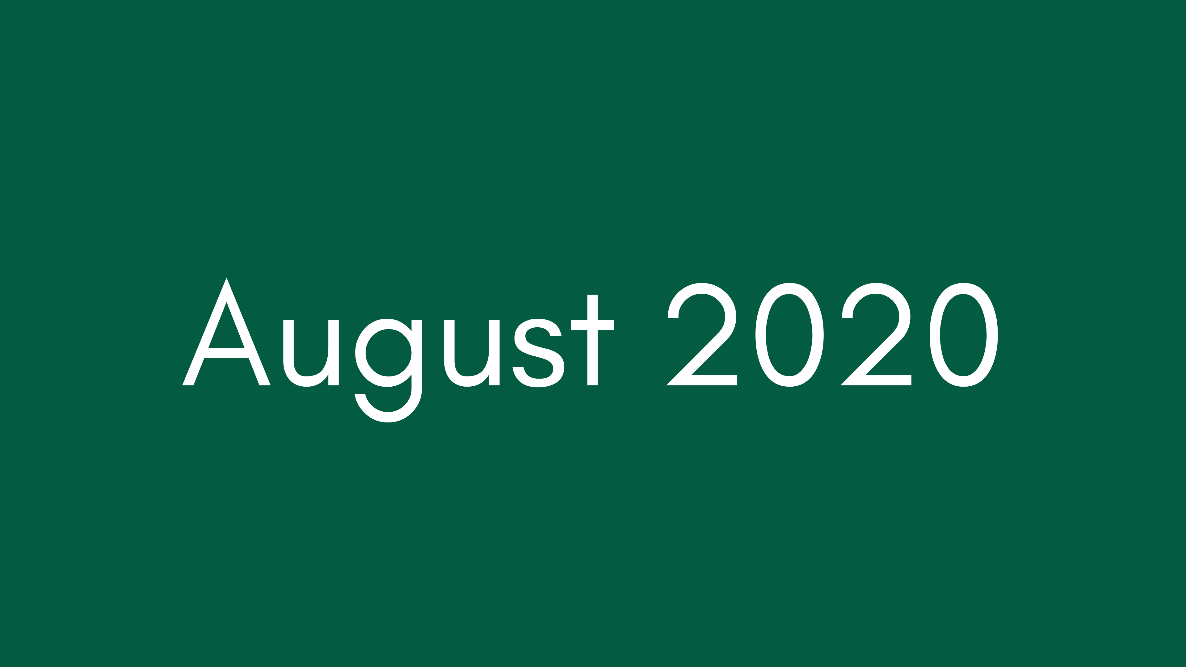 August 2020