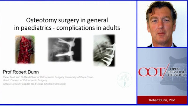 Osteotomy surgery in general in paediatrics - complications in adults