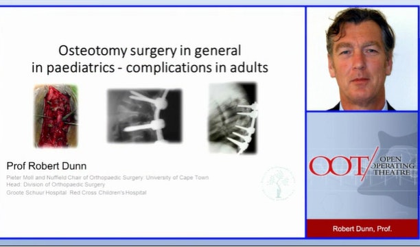 Osteotomy surgery in general in paediatrics - complications in adults