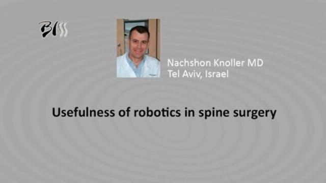 Usefulness of robotics in spine surgery
