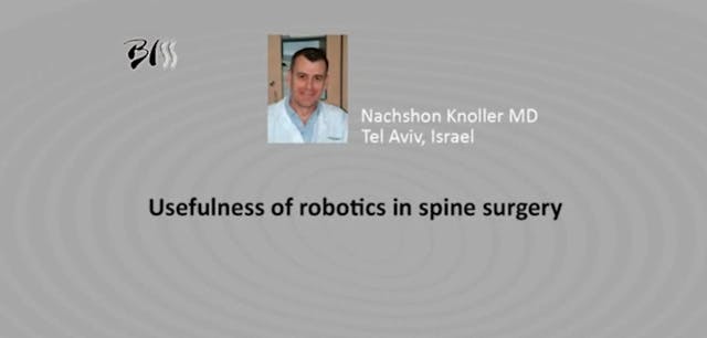 Usefulness of robotics in spine surgery