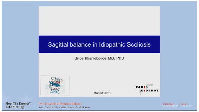 Sagittal balance in idiopathic scoliosis