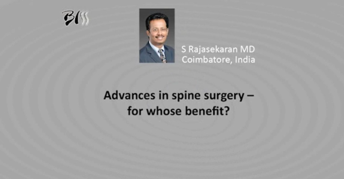 Advances in spine surgery - for whose benefit?